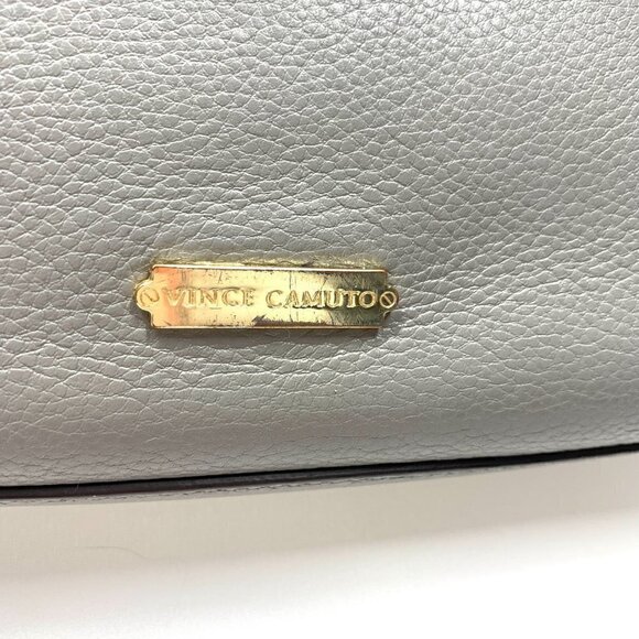 Vince Camuto Color Block Front Flap Crossbody Bag - Coral/White/Gray Leather - Picture 6 of 11